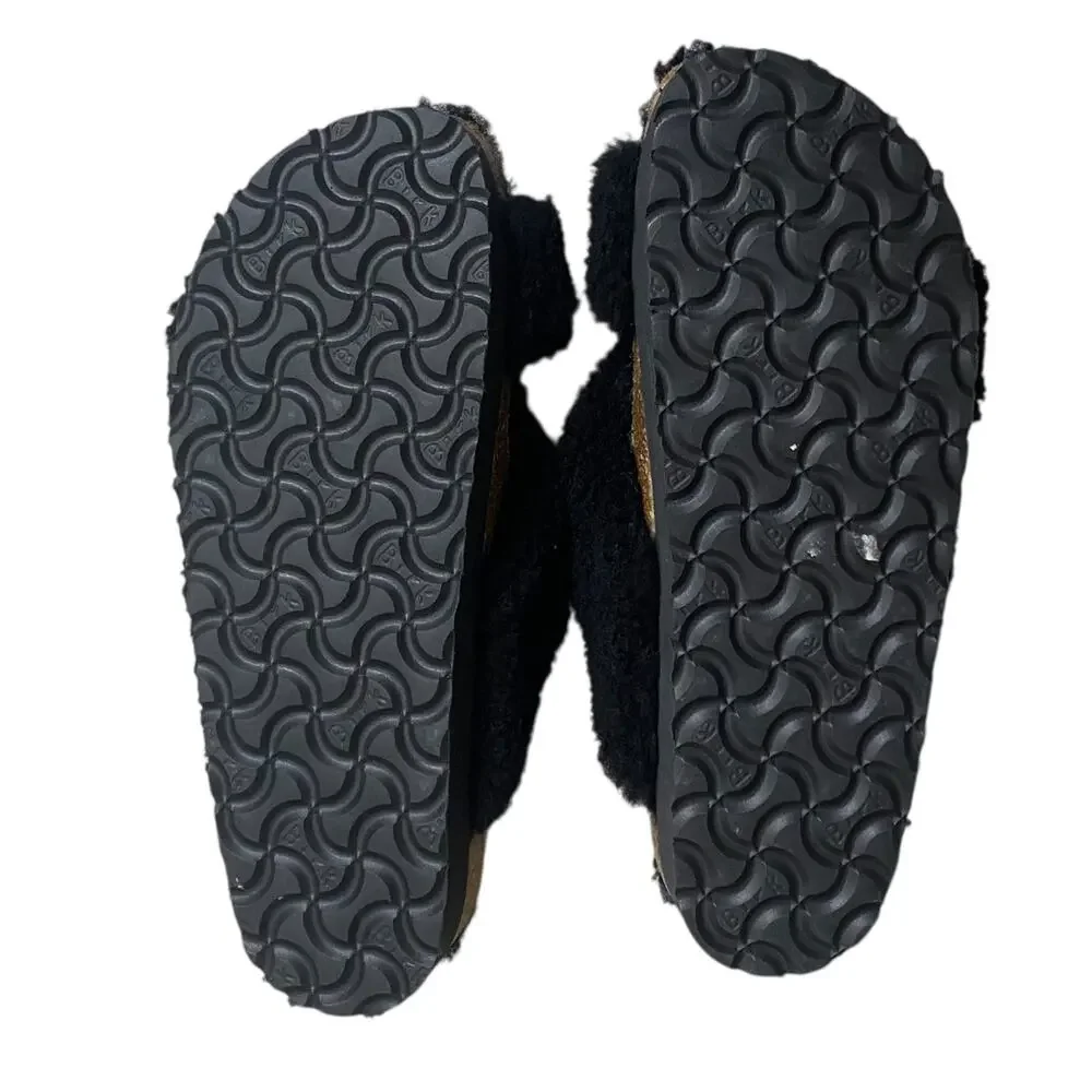 BIRKENSTOCK Papillio Birkenstock Daytona teddy shearling black size 7
